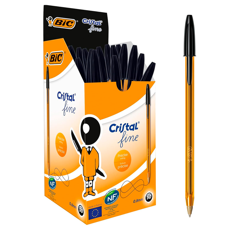 Boligrafo Bic Cristal Punta Fino 0.8 Mm Negro