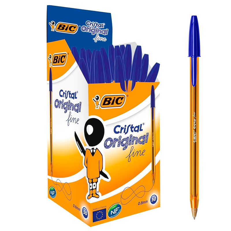 Boligrafo Bic Cristal Punta Fino 0.8 Mm Azul