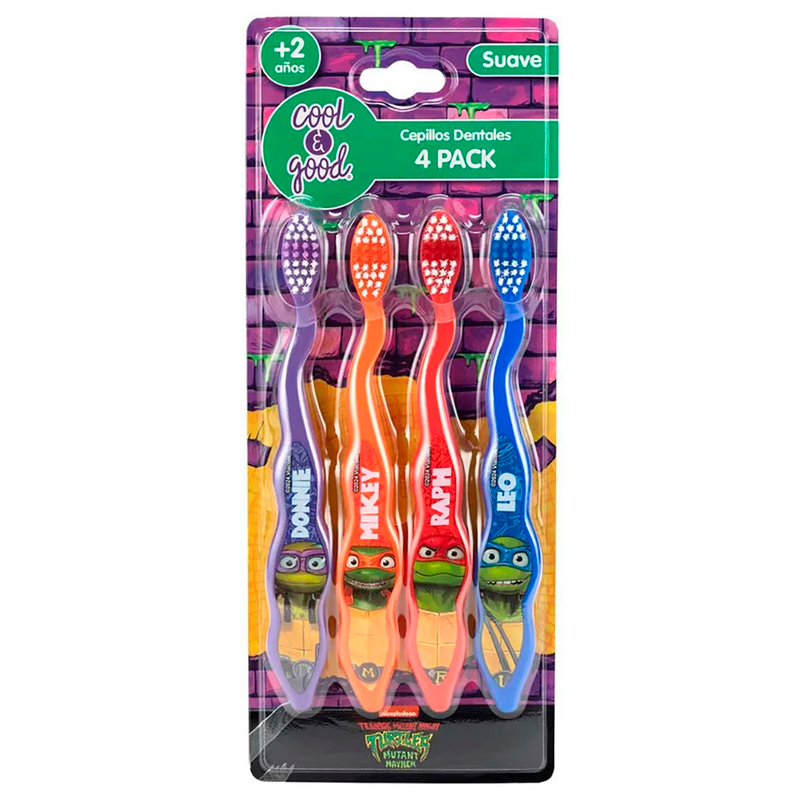 Cepillo Dental Bic Tortugas Ninja Packx4