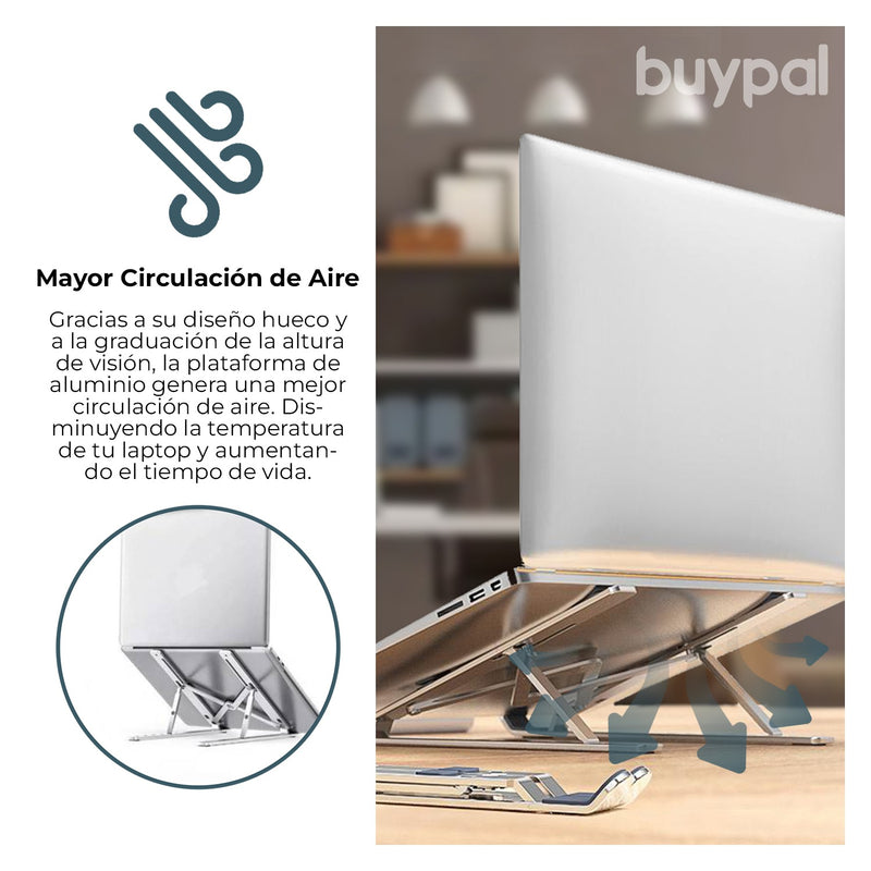 Soporte Laptop Aluminio Plegable