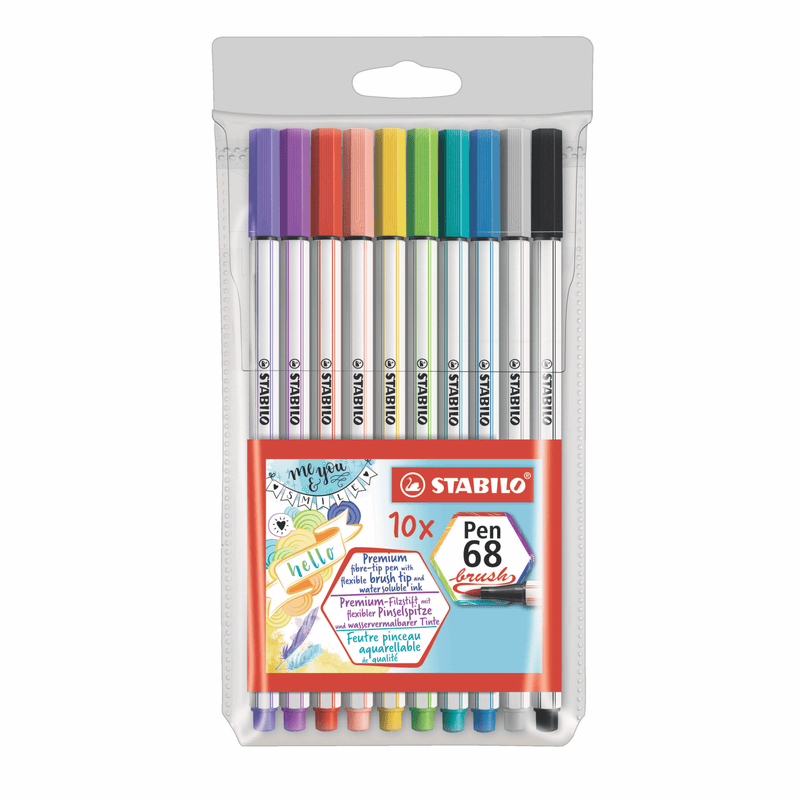 Plumon Stabilo (568/10-11) Pen 68 Brush  Est X 10 Unid.