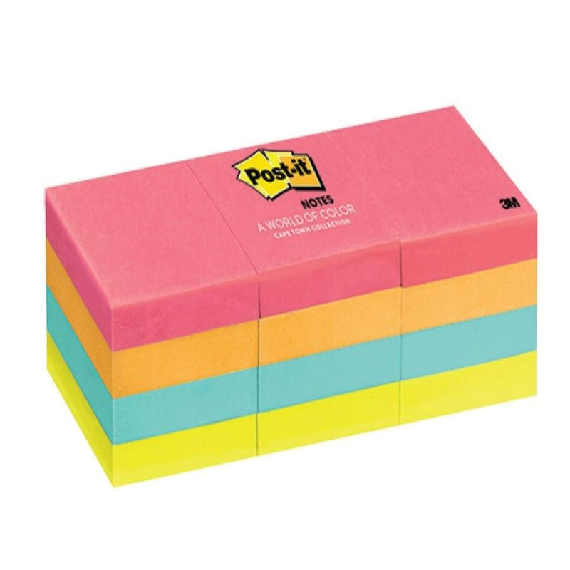 Notas Post It (653) 1 1/2X2" (12Pads) Neon