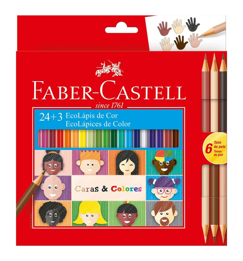 Colores Faber Ecolápices. (120524CCP)+3Caras&Colores Est X24