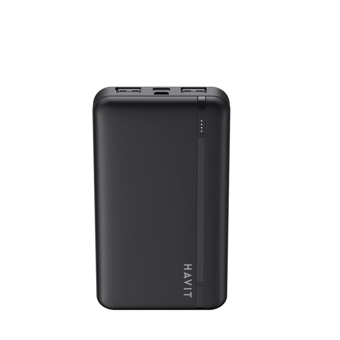 Cargador Portátil Power Bank 10,000Mah Havit Hv-Pb89 Dual Carga Inteligente C/Negro