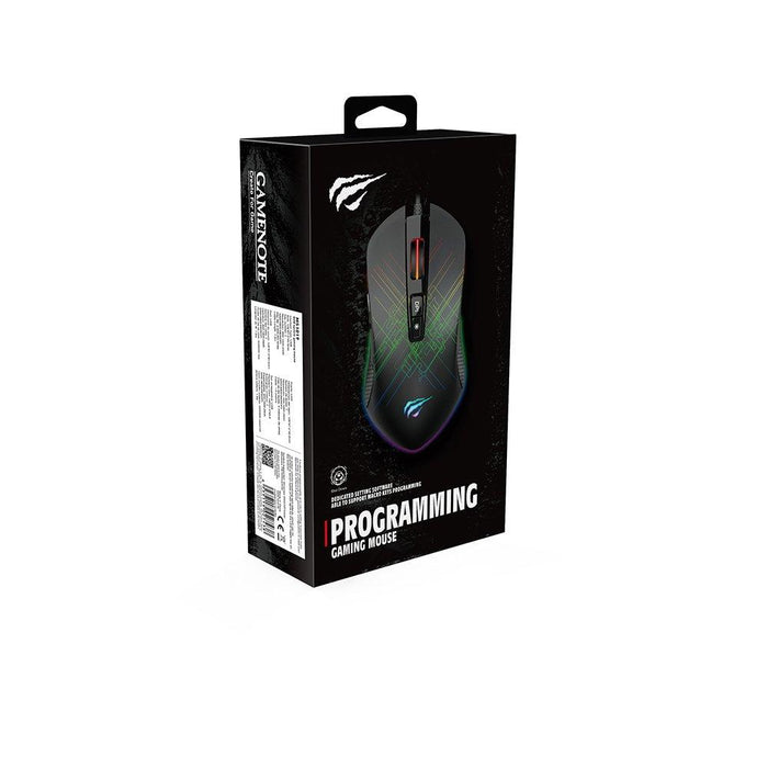 Mouse Gamer Rgb Gamenote Havit Ms1019 7 Botones Programable C/Negro