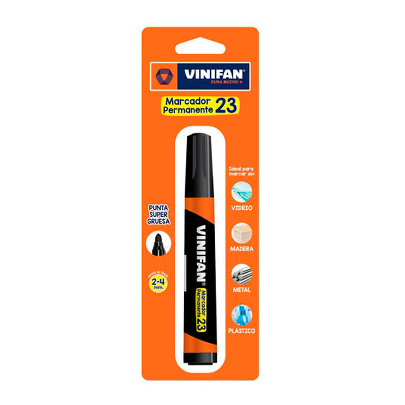 Marcador Vinifan Permanente 23 Negro BLIS