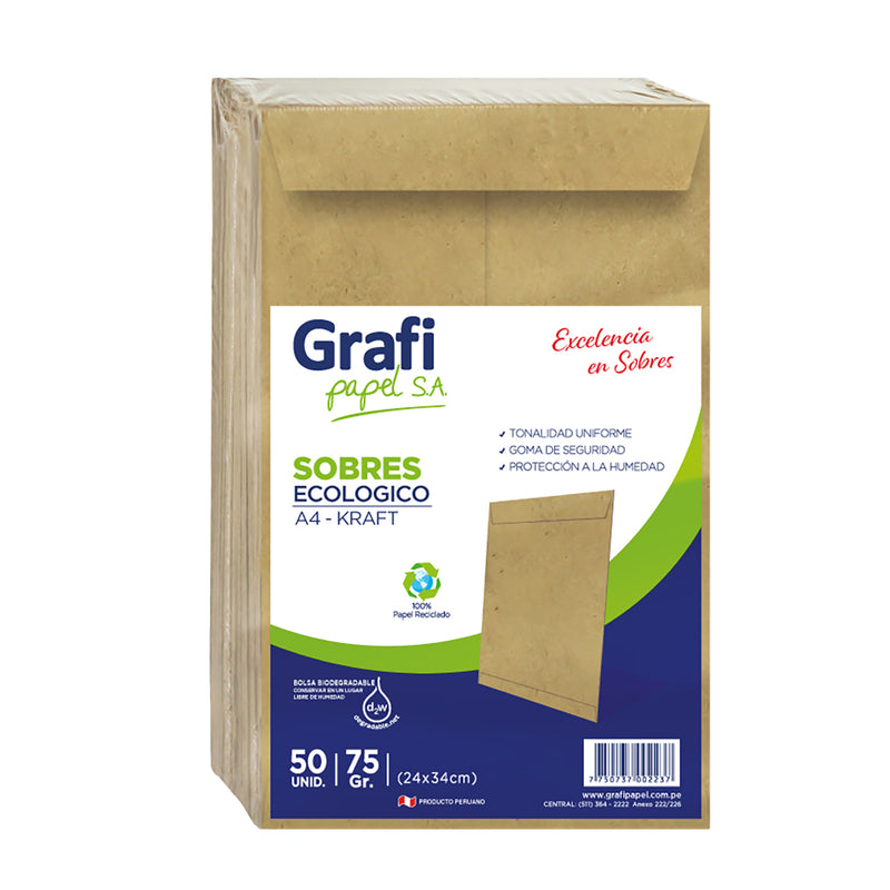 Sobre Grafipapel Ecologico A4 (X50)