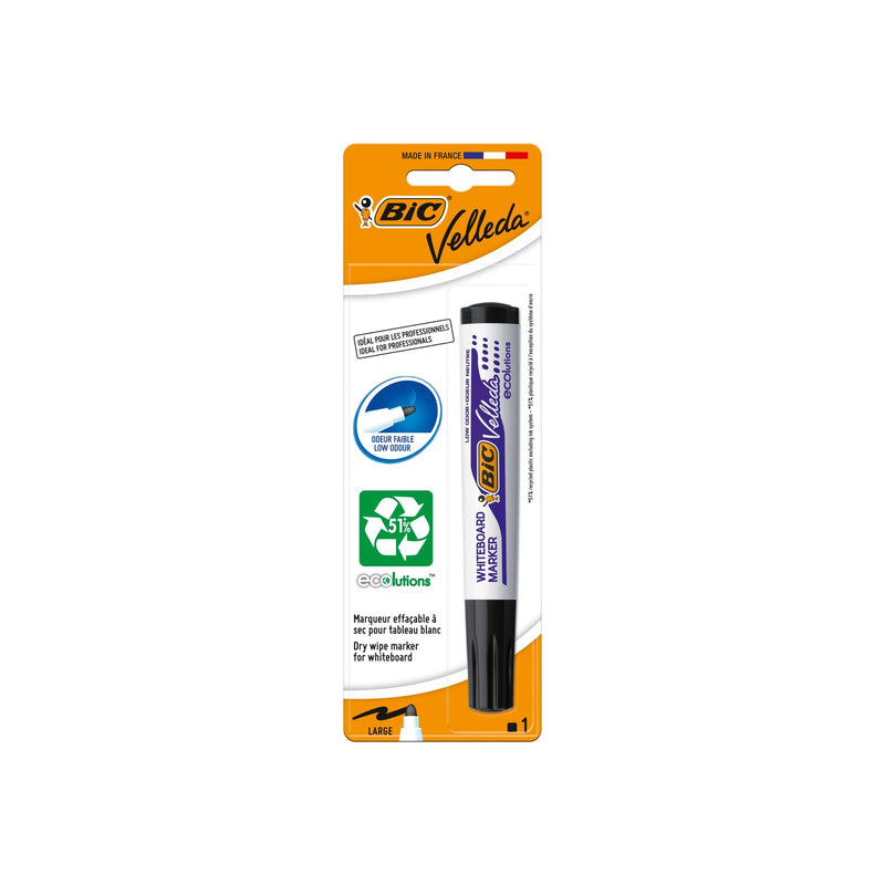 Marcador Para Pizarra Bic Velleda Negro Blisterx1