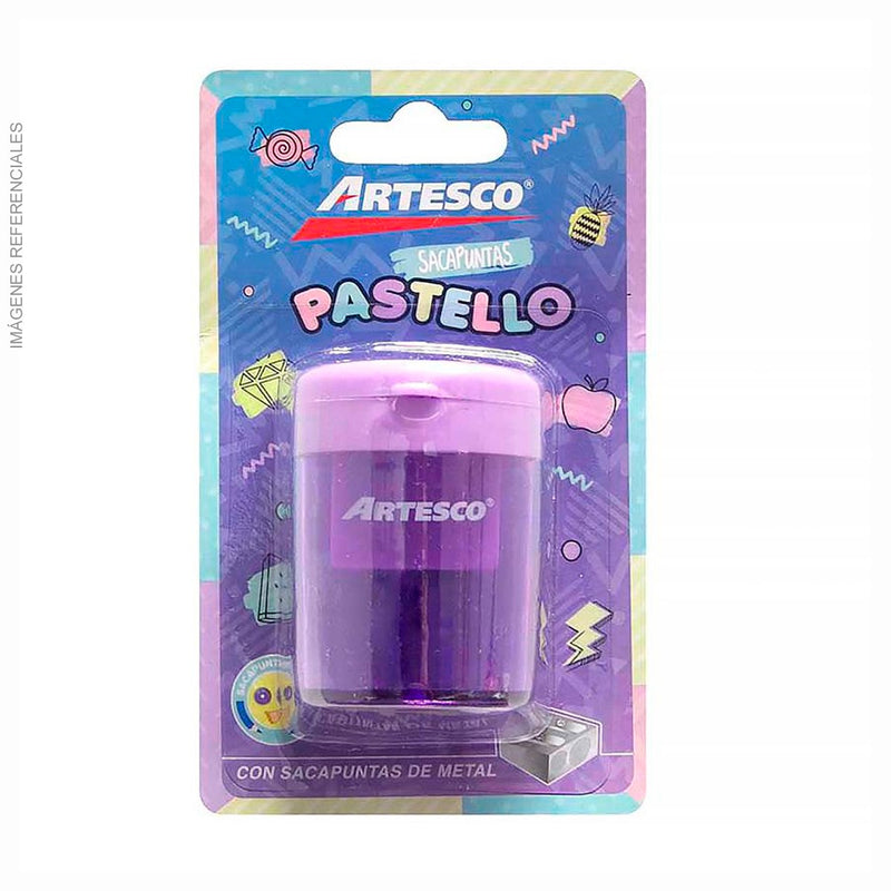 Tajador Artesco De Metal Doble Con / Deposito Pastel Blíster