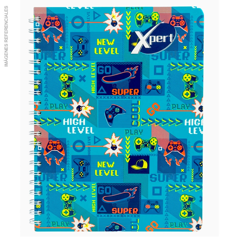 Cuaderno Espiralado Cuadriculado X-Pert A4 170 Hj (56Grs) Tapa carton con Diseño