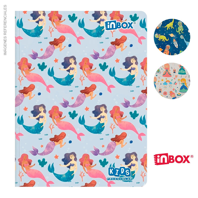 Cuaderno Inbox Kids Grapado A4 72Hj 60Gr Triple Kids Con / Diseño Marco Rojo