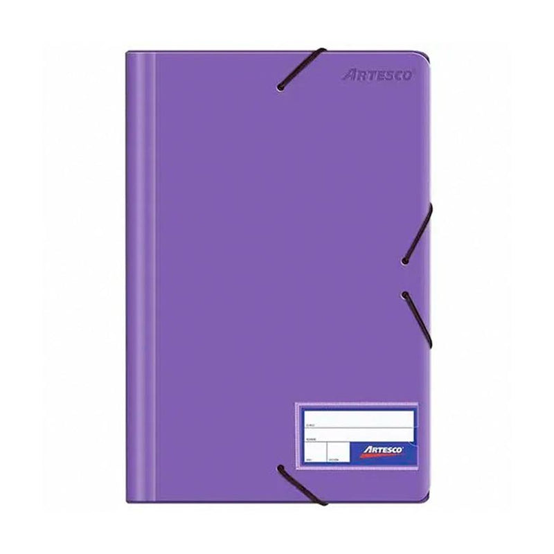 Folder Artesco D/Plast C/Liga C/Entero Morado + Fast Plast