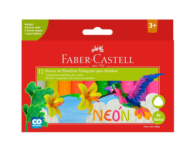 Plastilina Faber Jumbo (X12) Neon