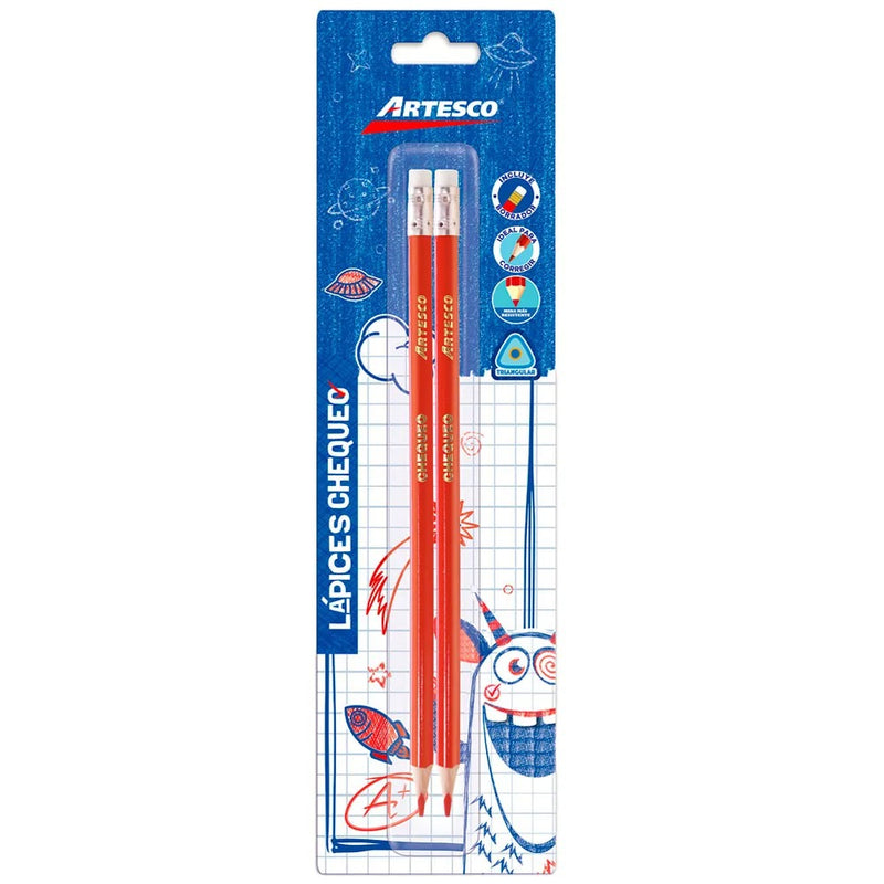 Lapiz Artesco Chequeo X2 Blis