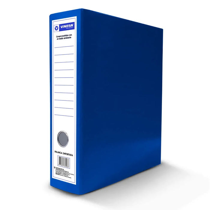 Archivador Vinifan Con Palanca Oficio Plastificado Azul
