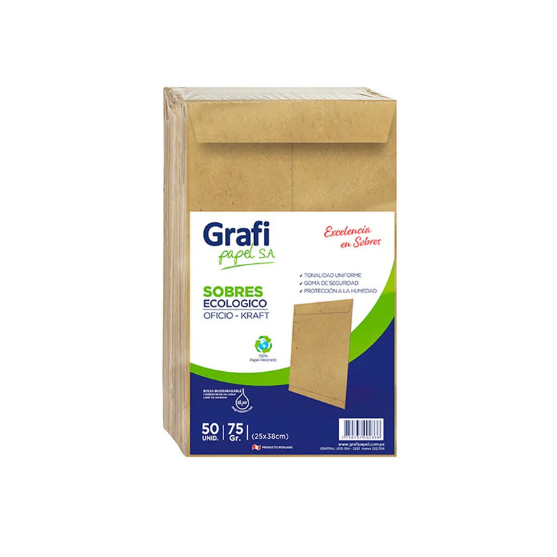 Sobre Grafipapel Ecologico Oficio 75Gr (X50)