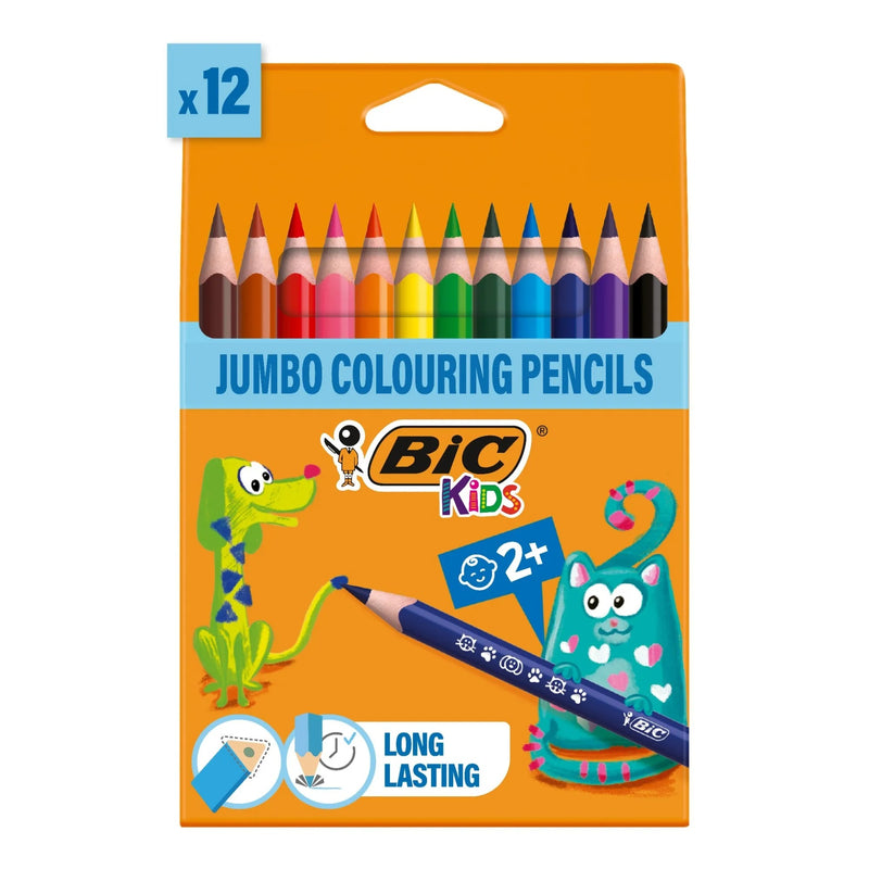 Colores Bic Triangulares Jumbo x 12 unds
