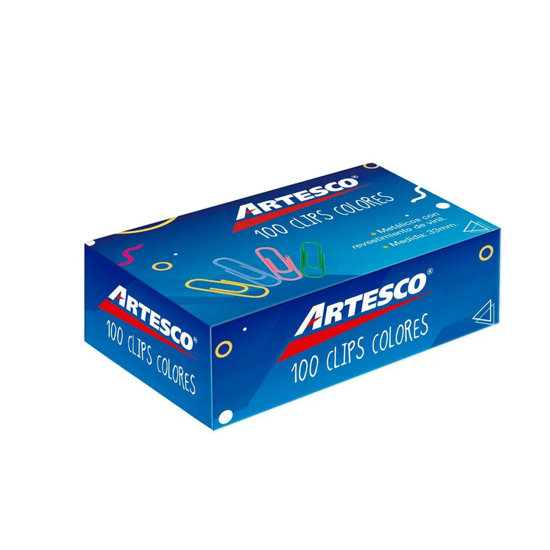 Clip Artesco 33Mm X100 Colores Artesco  Surtidos