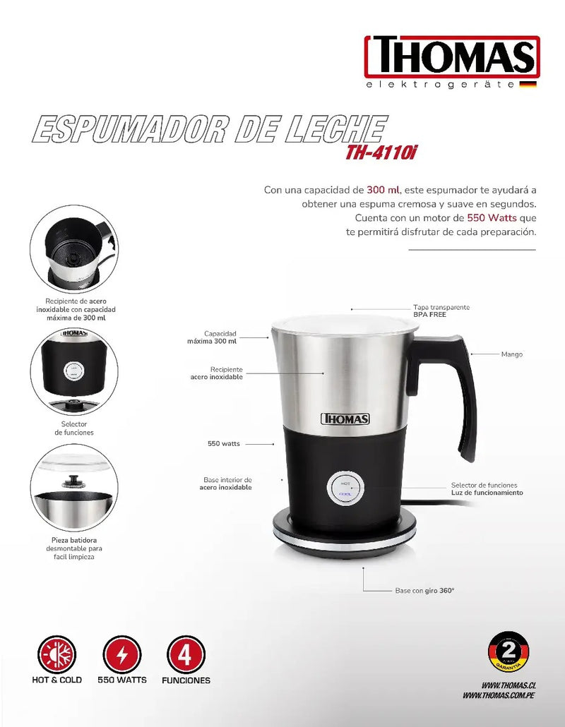 Espumador De Leche Thomas TH-4110I