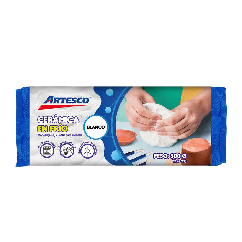 Cerámica Artesco  En Frio En Barra Blanco  500Gr