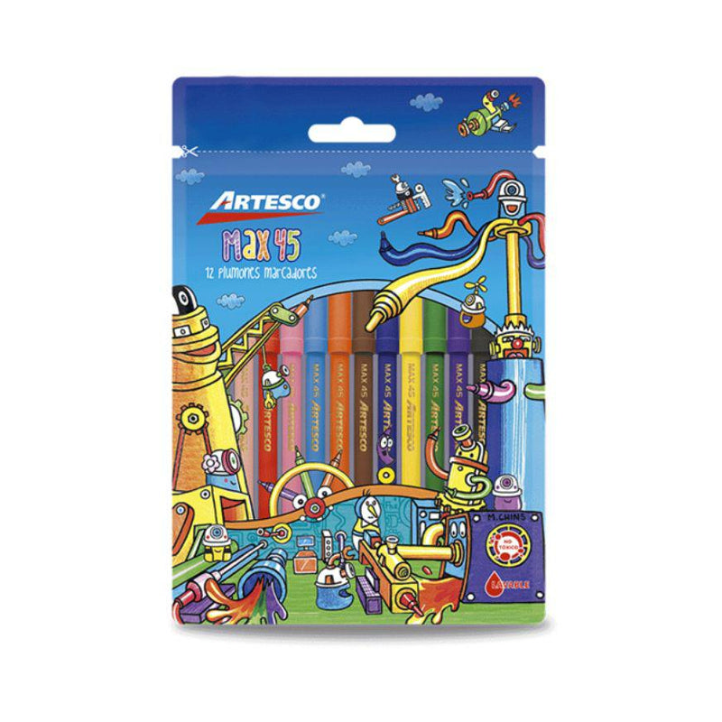 Plumón Artesco Max 45 Punta Delgada x12