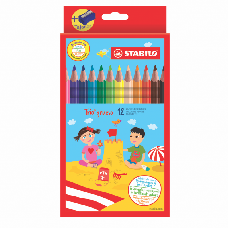 Colores Stabilo Trio Extra Gruesos x12