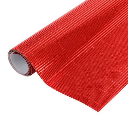 Carton Corrugado Metalico 50 X 70 Cm Rojo (X1)