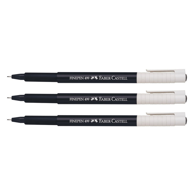 Plumon Faber Fine Pen (499) Punta Extra Fina 0.4mm Color Negro
