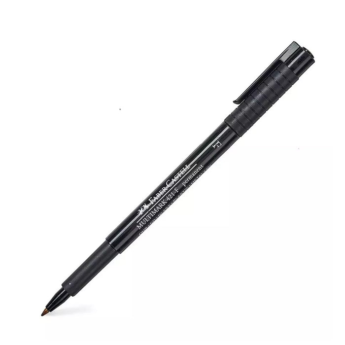 Plumón Faber Permanente Multimark (421F) Punta Fina 0.8Mm Negro