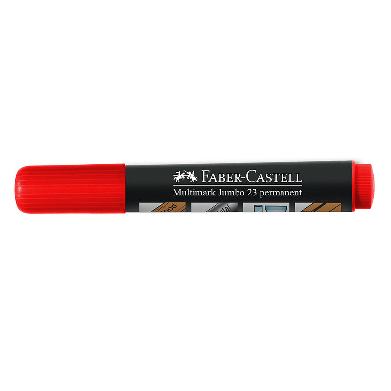 Plumon Faber Permanente Jumbo (23) P/Gruesa 4Mm Rojo