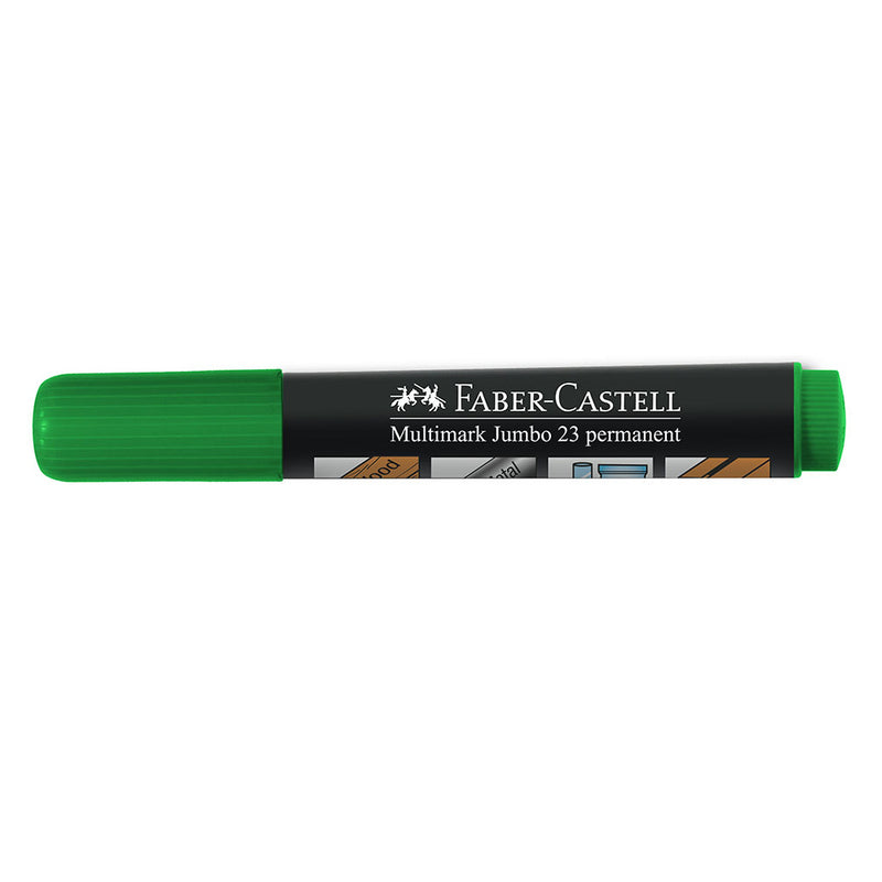 Plumon Faber Permanente Jumbo (23) Punta Gruesa 4mm Color Verde
