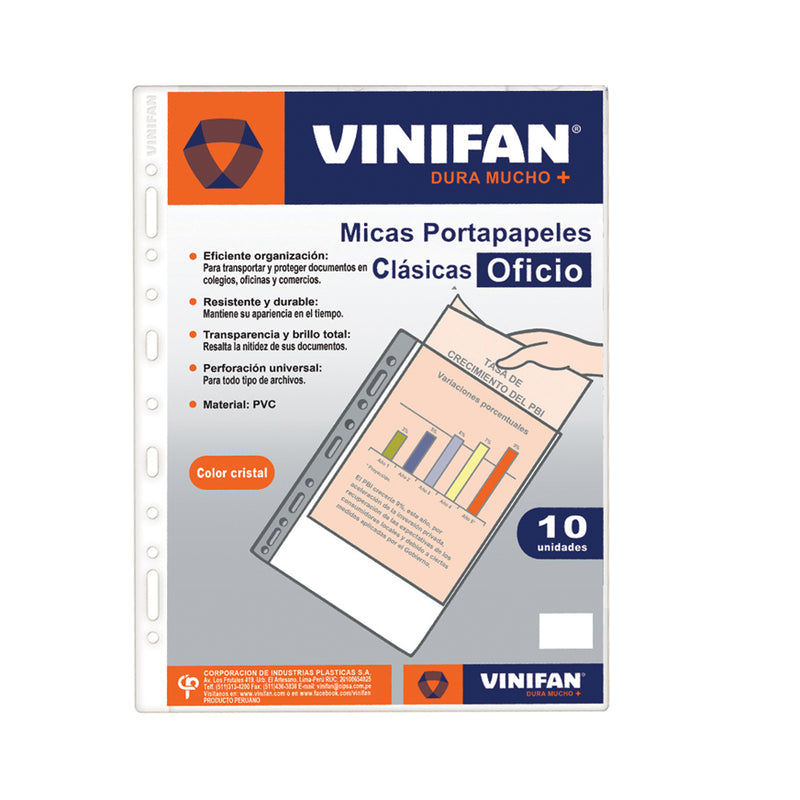 Micas Portapapel Vinifan Pvc Oficio