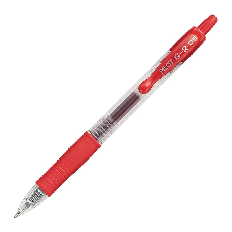 Bolígrafo Pilot Tinta Gel G2 Grip Retráctil 0.5 mm Color Rojo
