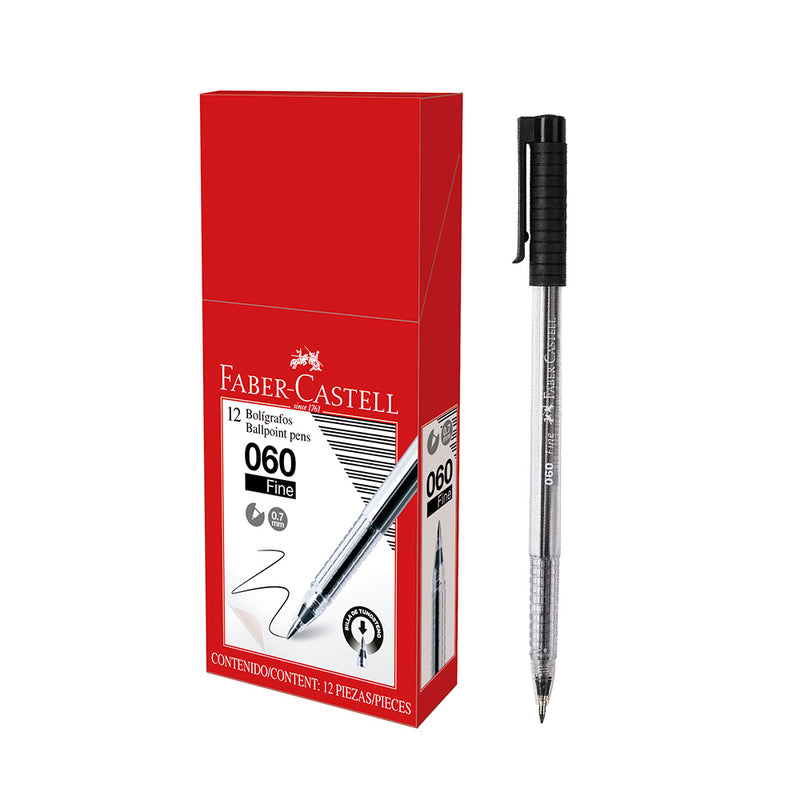 Boligrafo Faber T/Sec (060) P/Fina 0.7mm Negro