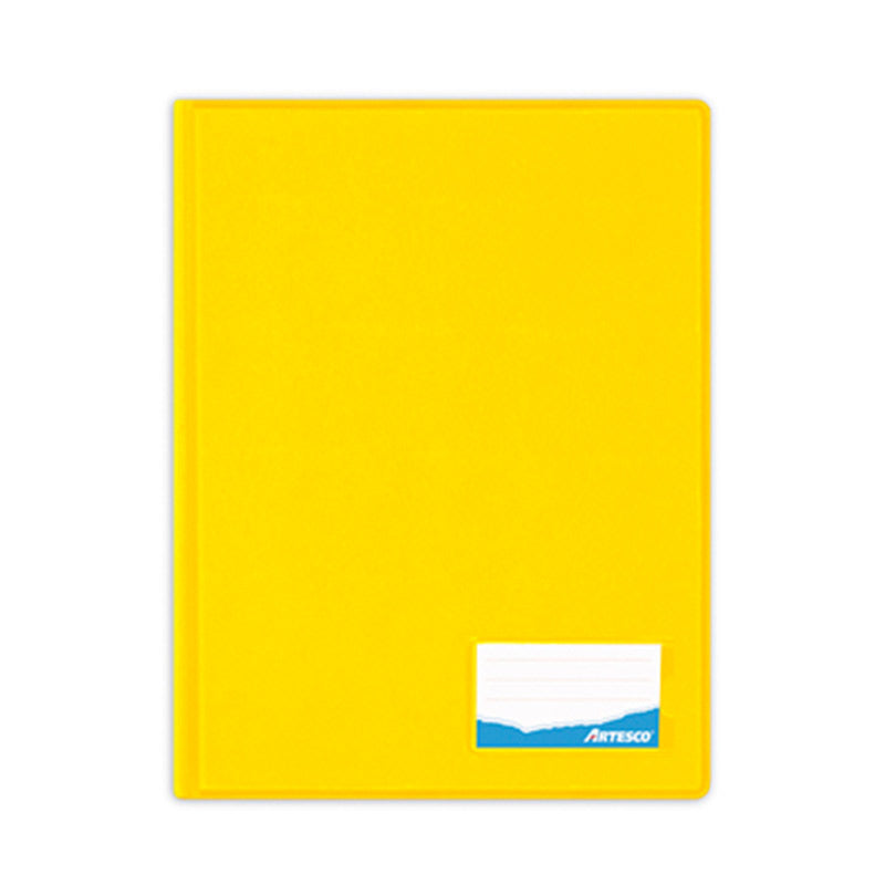 Folder Artesco D/Plast Doble Tapa A4 C/Gusano Amarillo