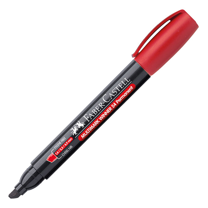 Plumon Faber Permanente Winner (54)P/Bisel 1.6/4.9mm Rojo