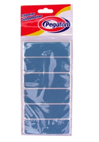 Etiqueta Adhesiva para Oficina y Hogar Pegafan (23.5X76mm) Celeste x100und