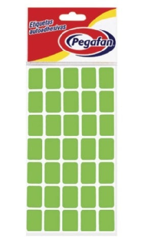 Etiqueta para Precio Pegafan (13x19mm) Verde Fosforescente x500und