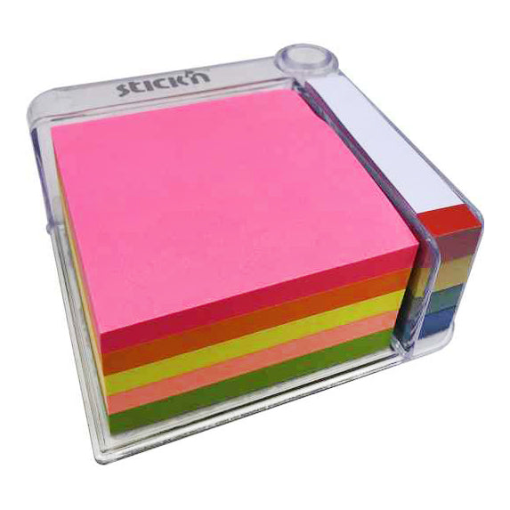 Notas Stick'N 3X3" Cubo C/Disp (21272) (400Hjs) Neon