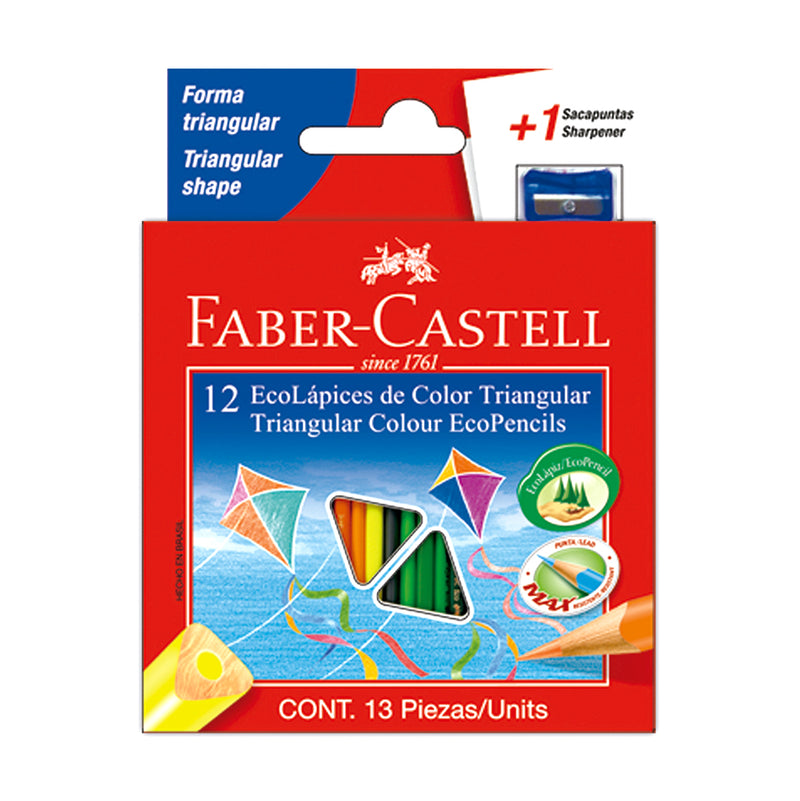 Colores Faber Castell Delgados Triangulares Cortos x12