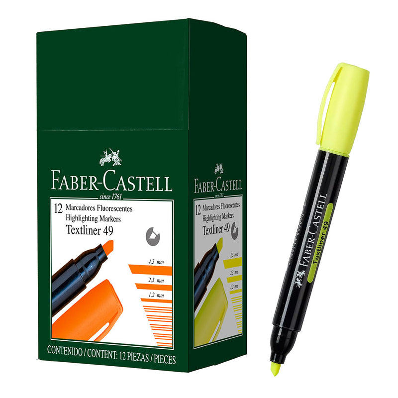 Resaltador Faber Textmarker (49) P/Biselada Amarillo