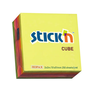 Notas Stick'N 2X2" Mini Cubo (21203/21535) (250Hjs) Neon