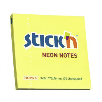 Notas Stick'N (21133) 3X3" (100Hjs) Amarillo Neon