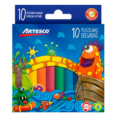 Plastilina Artesco Delgada x10