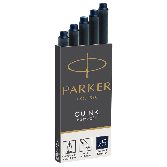Repuesto Parker P/Pluma Cartucho Azul/Negro (X5)