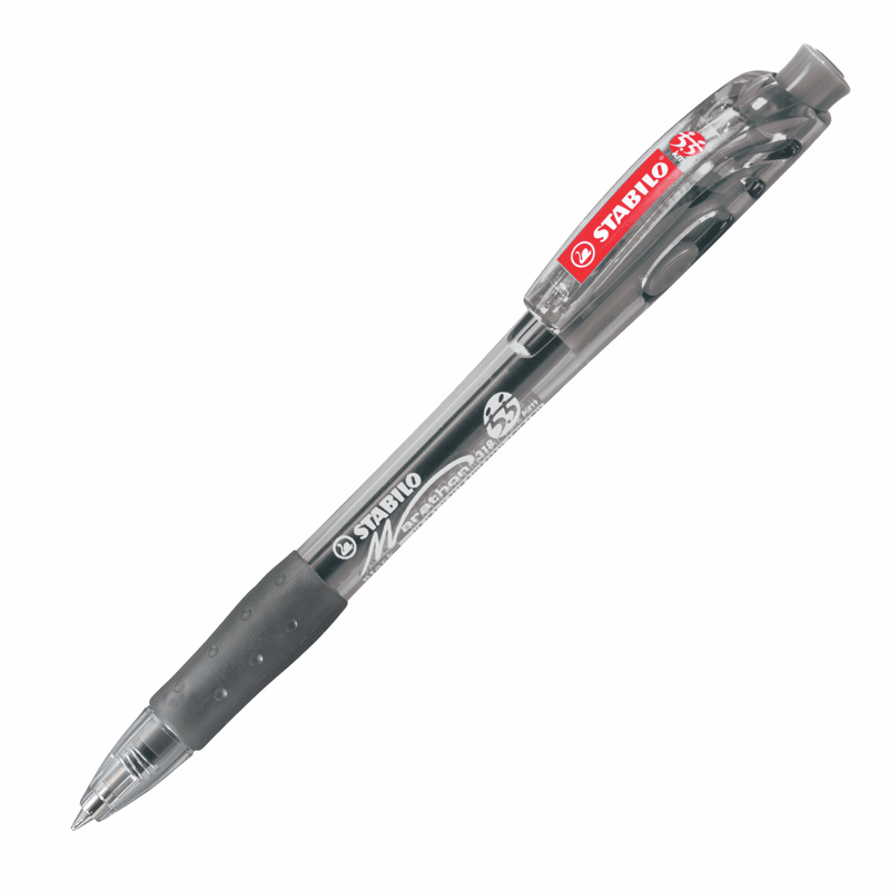 Bolígrafo Stabilo Tinta Seca (318f) Marathon Punta Fina 0.38mm Color Negro