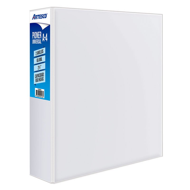 Pioner Artesco Universal A4 2 Anillos 65Mm (650Hjs) Blanco