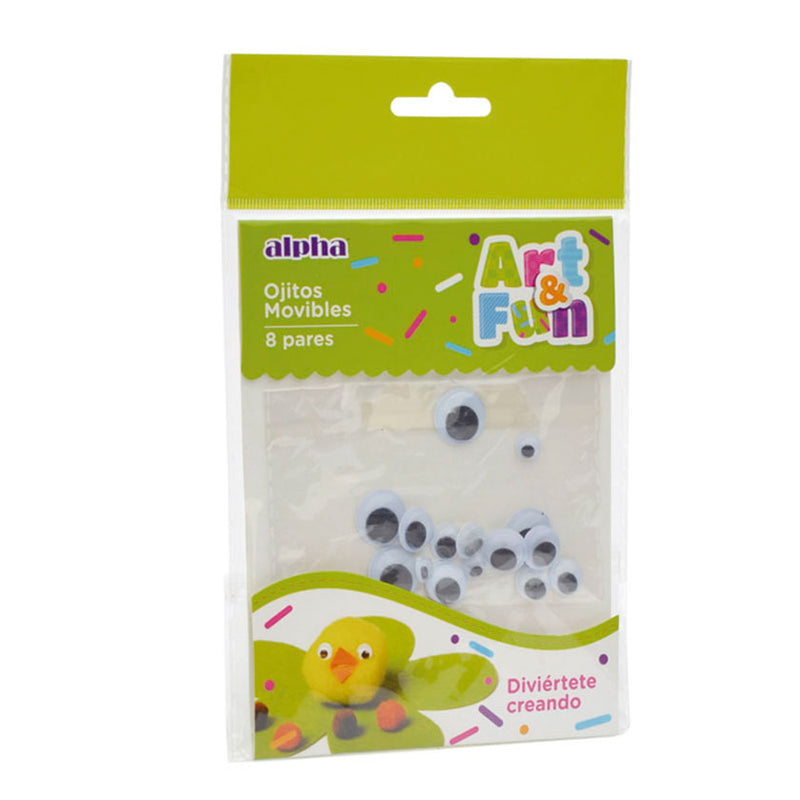 Ojos Moviles Alpha Simple Paquete x 8 Pares