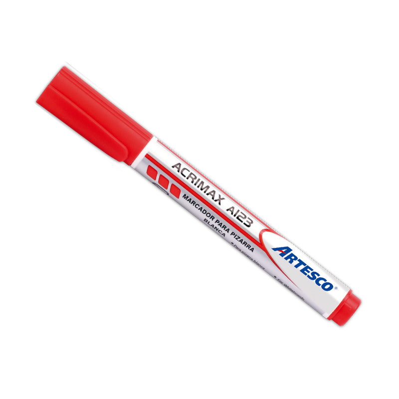 Plumon Artesco Acrimax (A123) P/Pizarra C/Clip Rojo