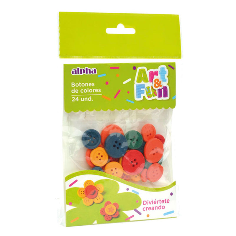 Botones Alpha x24 Colores